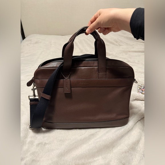 COACH Leather Commuter Briefcase Laptop Bag - Picture 9 of 10